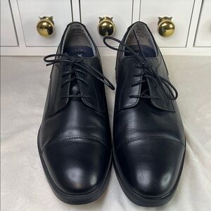 Johnston & Murphy Classic Black Leather Derbys